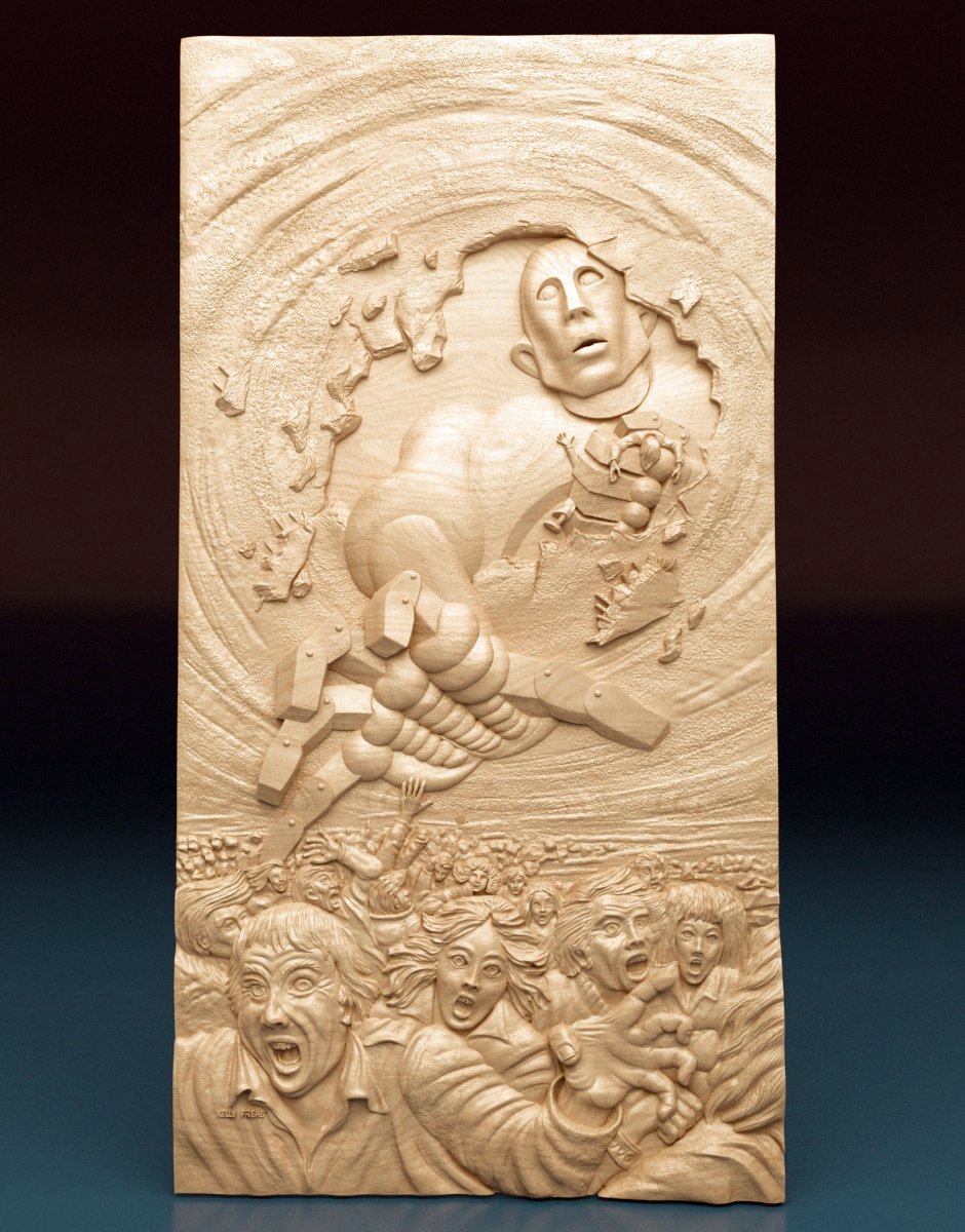 Bas-relief Queen — News of the World Inner Cover Art CNC model - Dreameks